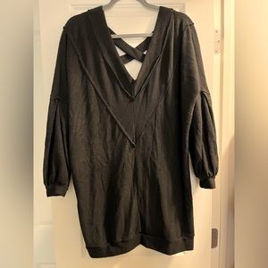 Sweater Dress: Criss Cross Back